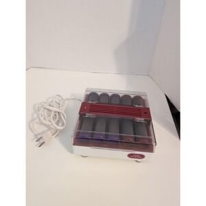Vintage Vidal Sassoon Hot Curlers 10 Velvet‎ Flocked Hot Rollers VS371 WORKS